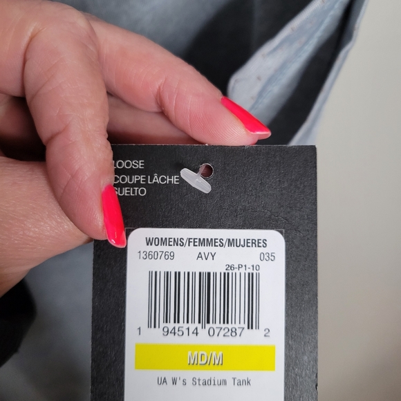 NWT UNDER ARMOUR Gray Stadium Tank Top Medium - Picture 4 of 8